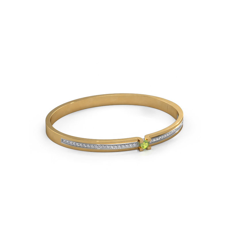 Image of Bracelet Myrthe 585 gold Peridot 4 mm