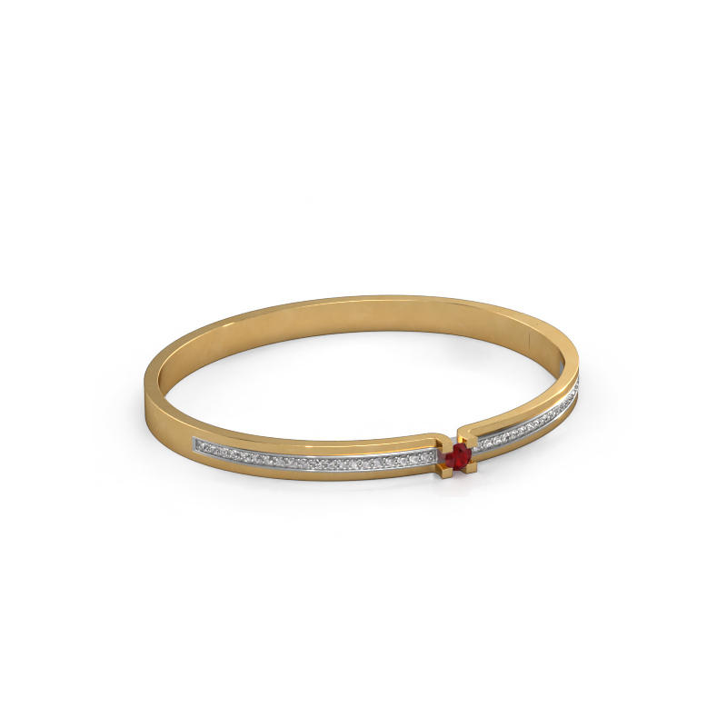 Image of Bracelet Myrthe 585 gold Ruby 4 mm