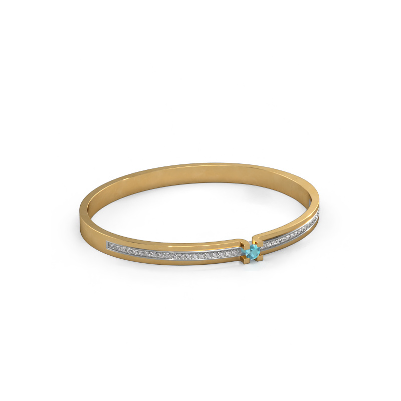 Bild von Armband Myrthe 585 Gold Blau Topas 4 mm