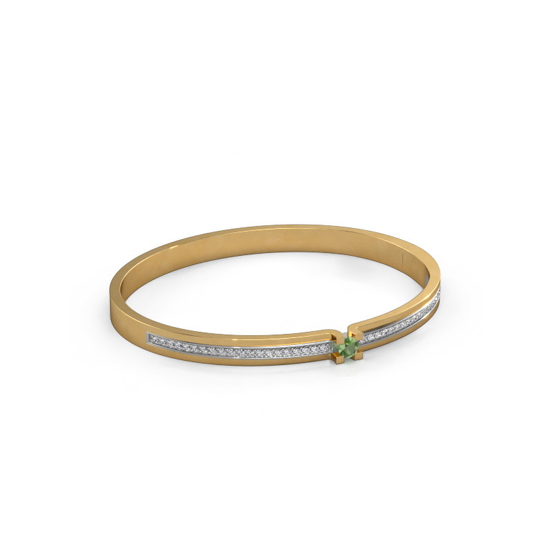 Afbeelding van Armband Myrthe 585 Goud Toermalijn groen 4 mm