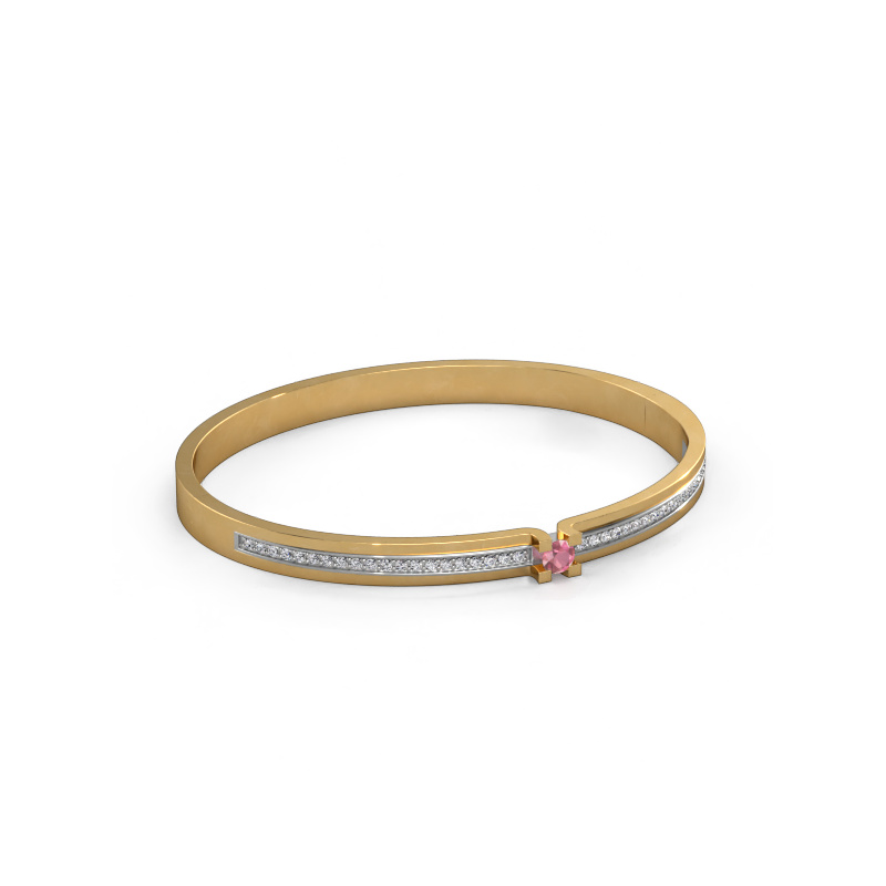 Image of Bracelet Myrthe 585 gold Tourmaline pink 4 mm