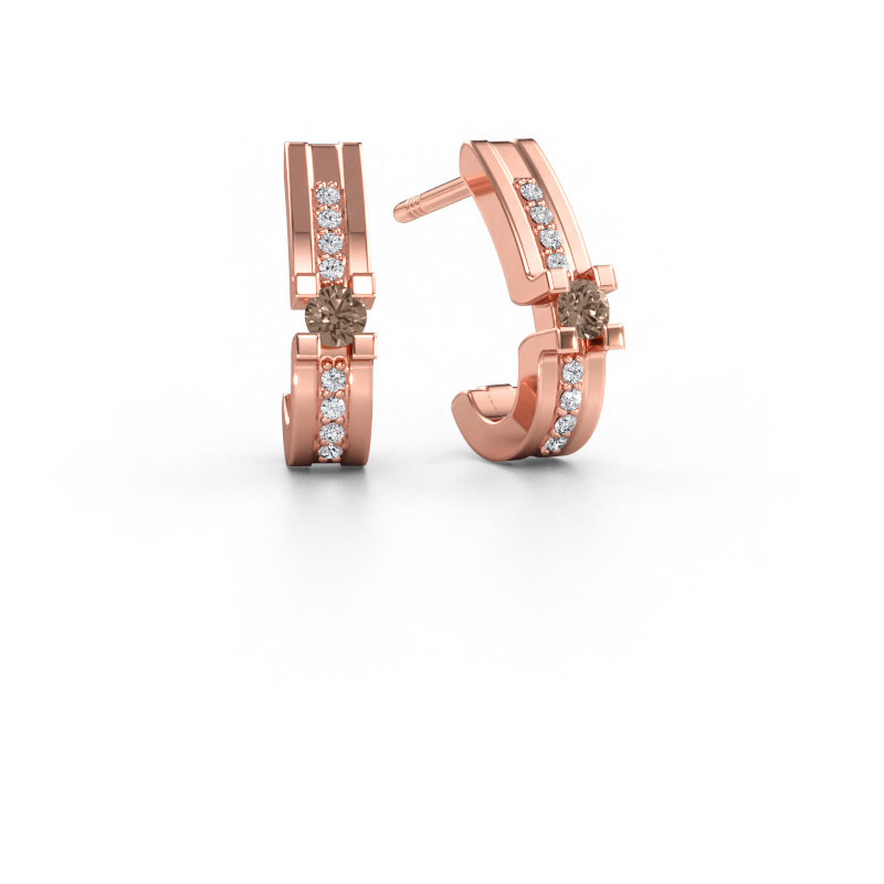 Bild av örhängen Myrthe 585 roséguld Brun diamant 0.20 crt