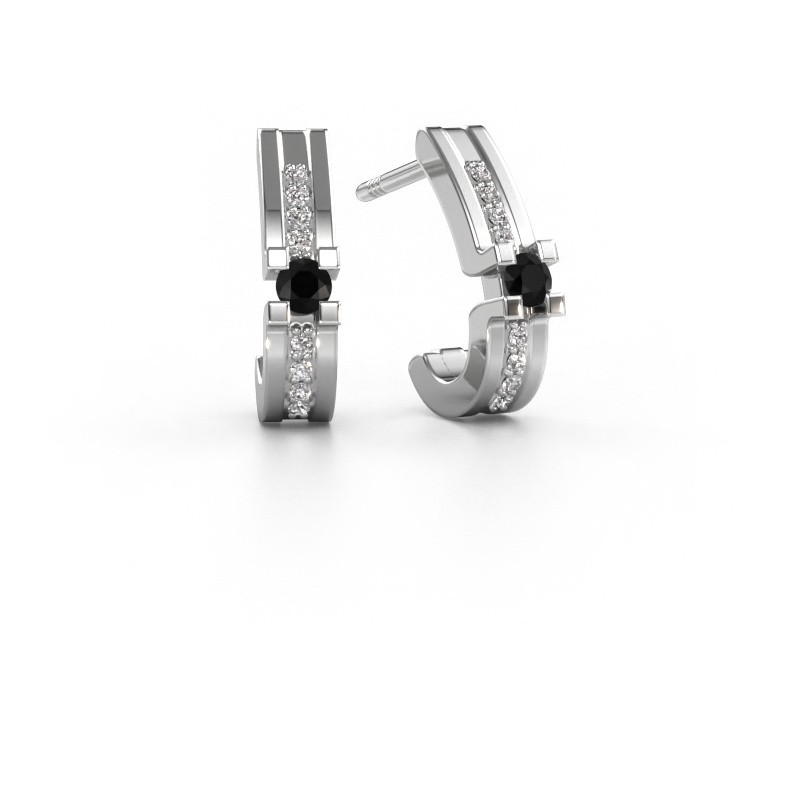 Bild von Ohrringe Myrthe 950 Platin Schwarz Diamant 0.224 crt