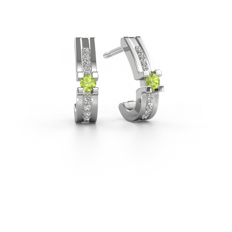 Bild von Ohrringe Myrthe 950 Platin Peridot 2.5 mm