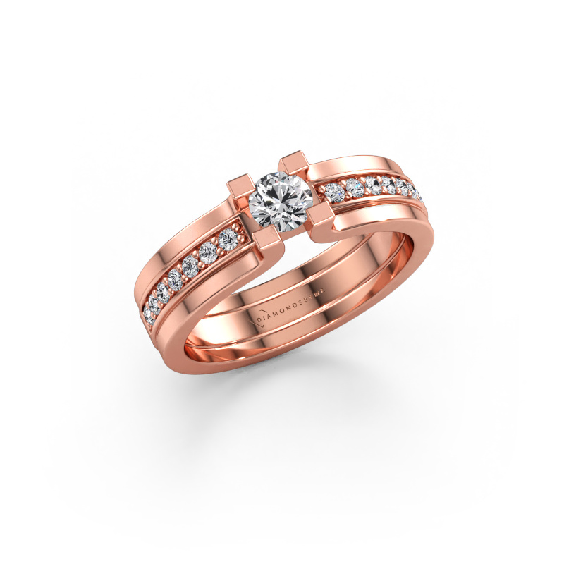 Immagine di Anello di fidanzamento Myrthe 585 oro rosa Diamante 0.418 crt