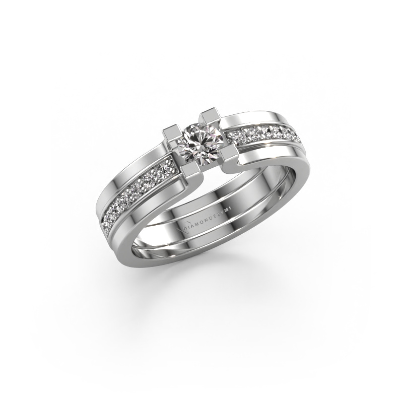 Bild von Verlobungsring Myrthe 950 Platin Diamant 0.418 crt
