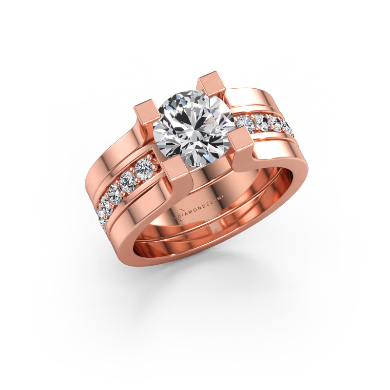 Immagine di Anello di fidanzamento Myrthe 585 oro rosa Diamante lab grown 1.860 crt