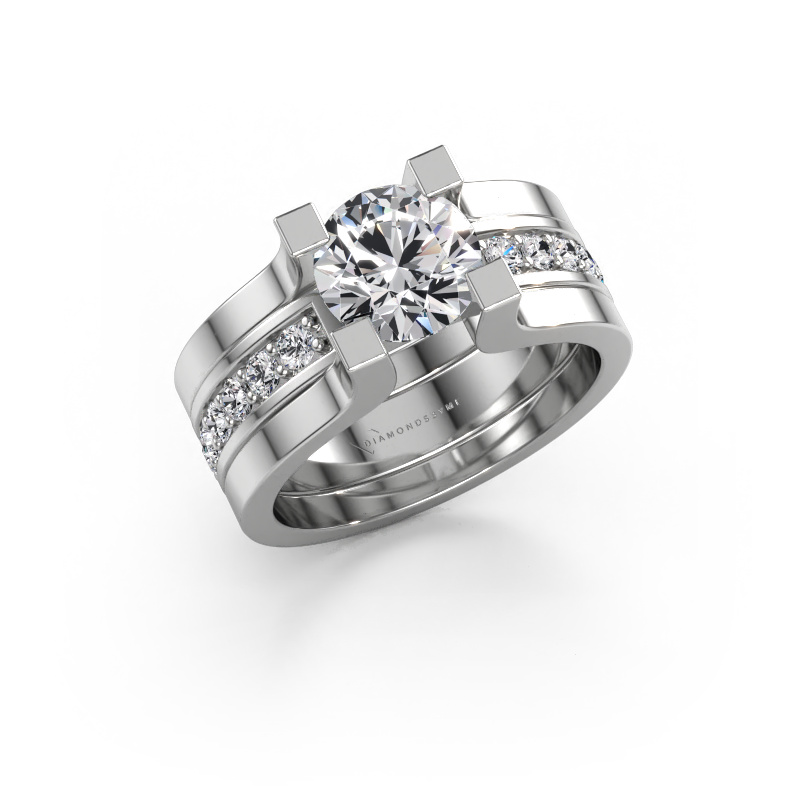 Bild von Verlobungsring Myrthe 950 Platin Diamant 1.860 crt