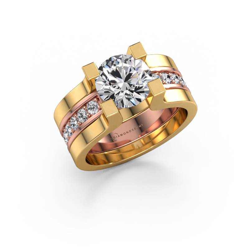 Image of Engagement ring Myrthe 585 rose gold Diamond 2.36 crt