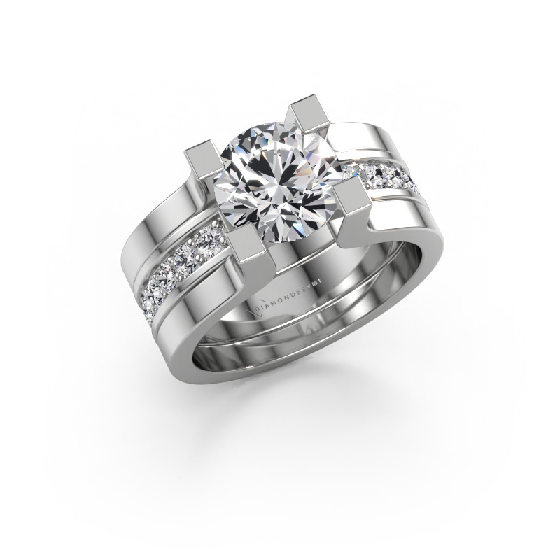 Image of Engagement ring Myrthe 950 platinum Diamond 2.36 crt