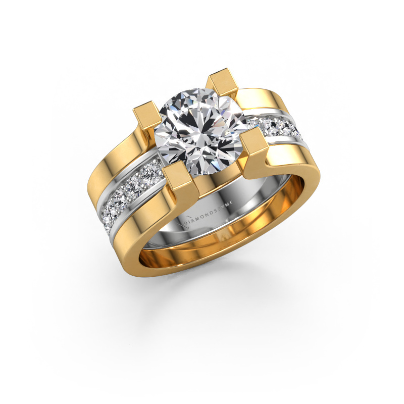 Bild von Verlobungsring Myrthe 585 Weißgold Diamant 2.36 crt