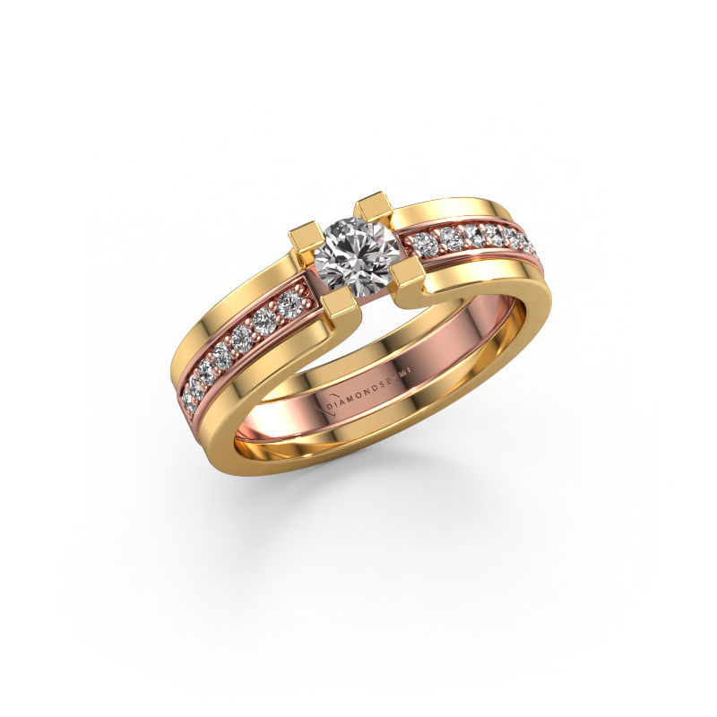 Bild von Verlobungsring Myrthe 585 Roségold Diamant 0.468 crt