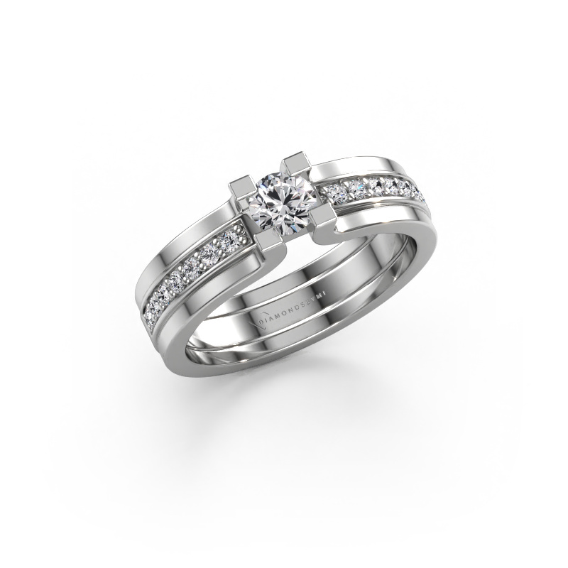Bild von Verlobungsring Myrthe 950 Platin Diamant 0.468 crt