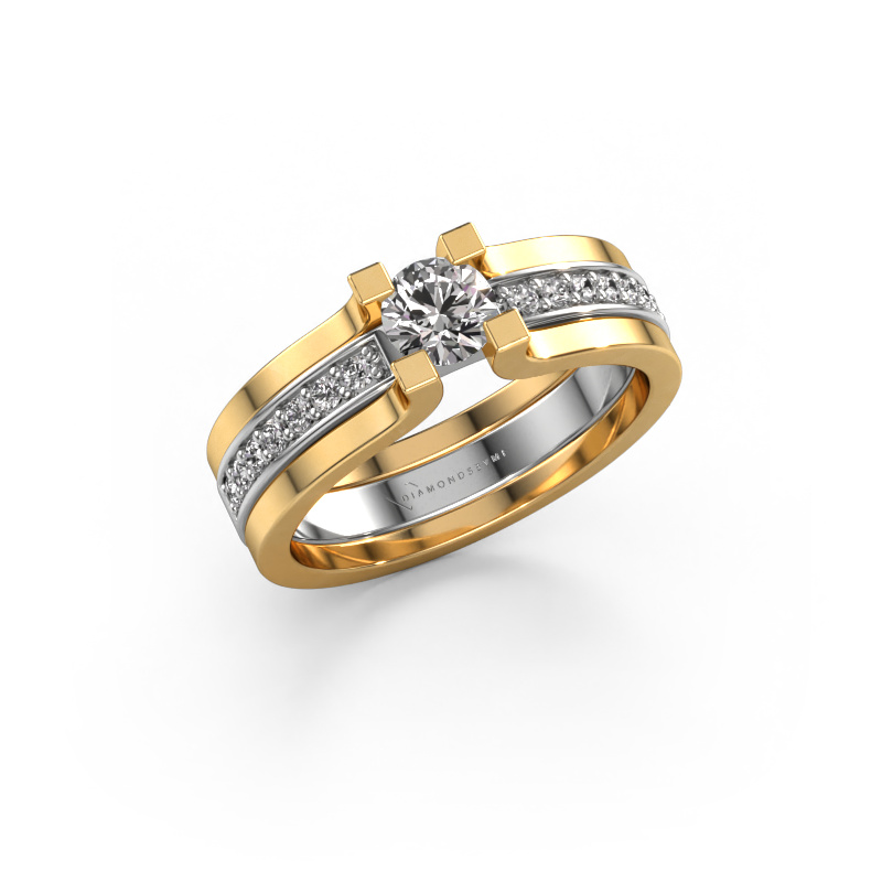 Image of Engagement ring Myrthe 585 white gold Diamond 0.568 crt