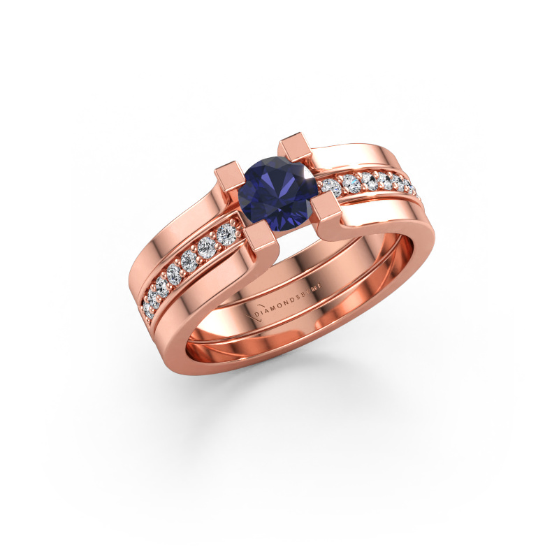 Bild av Förlovningsring Myrthe 585 roséguld Safir 5 mm