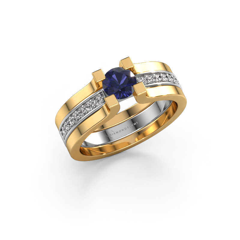 Image of Engagement ring Myrthe 585 white gold Sapphire 5 mm