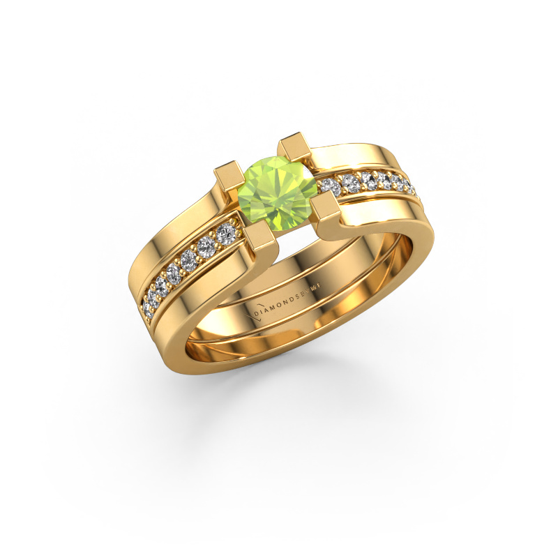 Bild von Verlobungsring Myrthe 585 Gold Peridot 5 mm