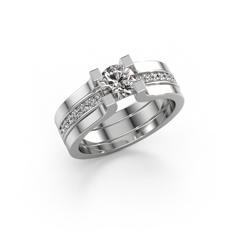 Image of Engagement ring Myrthe 950 platinum Diamond 0.768 crt