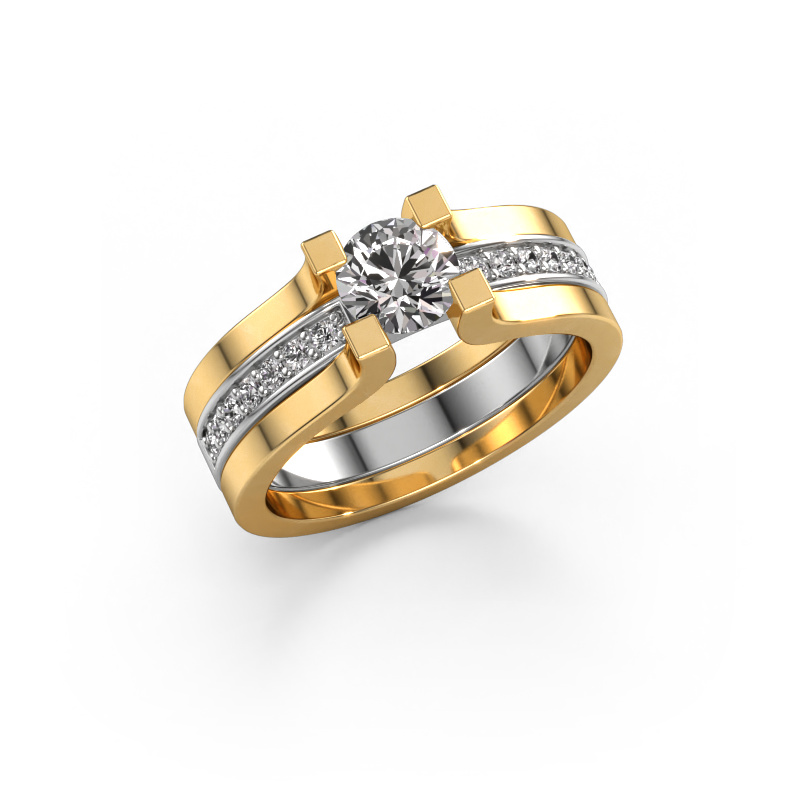 Bild von Verlobungsring Myrthe 585 Weißgold Diamant 0.768 crt