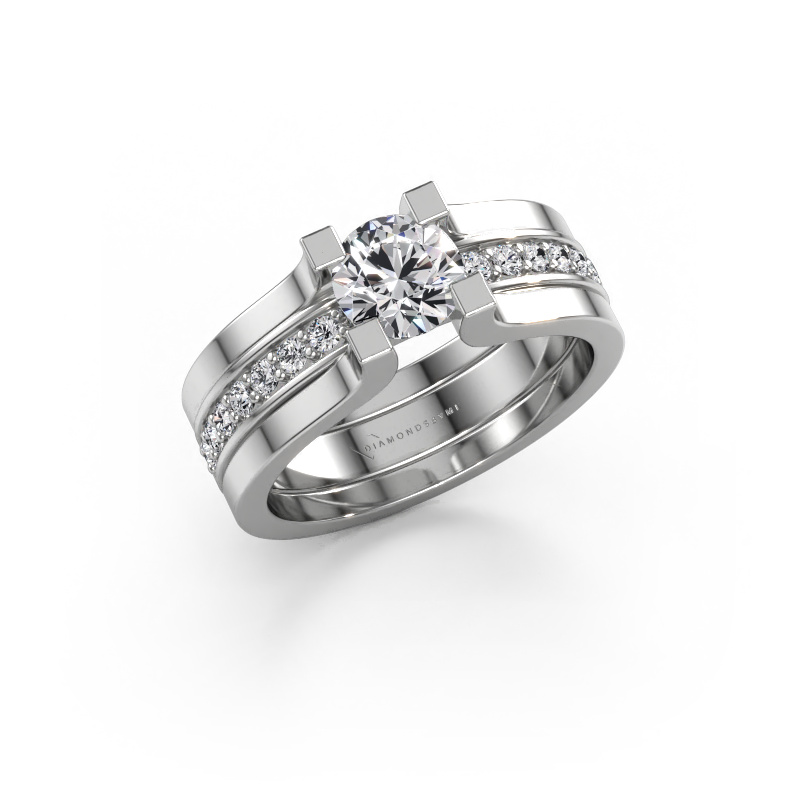 Bild von Verlobungsring Myrthe 950 Platin Diamant 0.952 crt