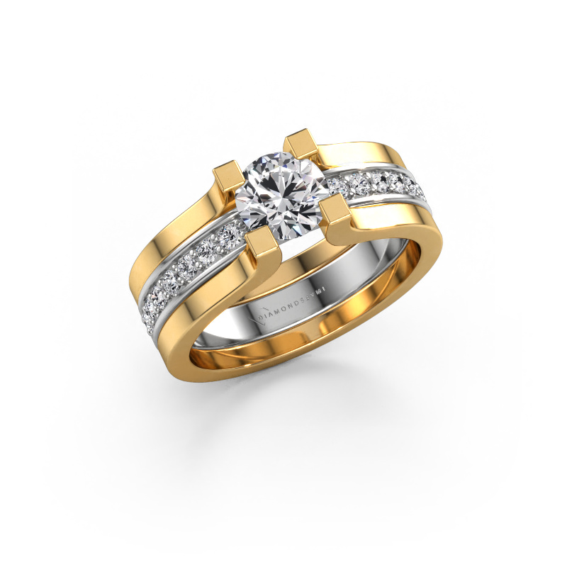 Bild von Verlobungsring Myrthe 585 Weißgold Diamant 0.952 crt