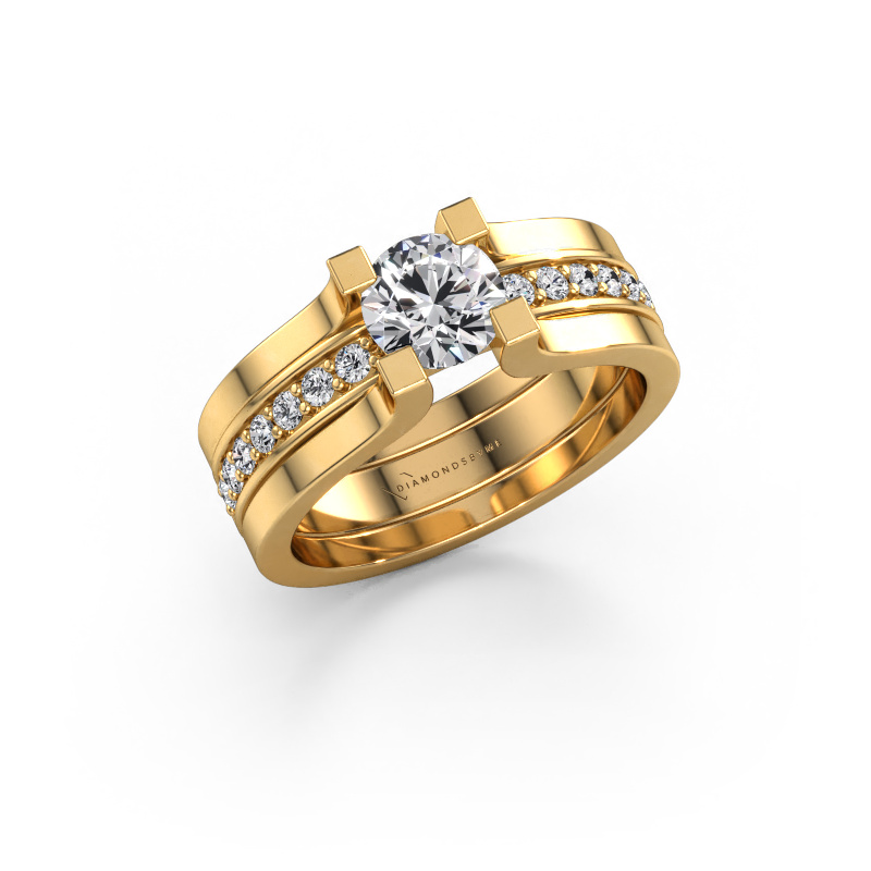 Image of Engagement ring Myrthe 585 gold Lab grown diamond 0.952 crt