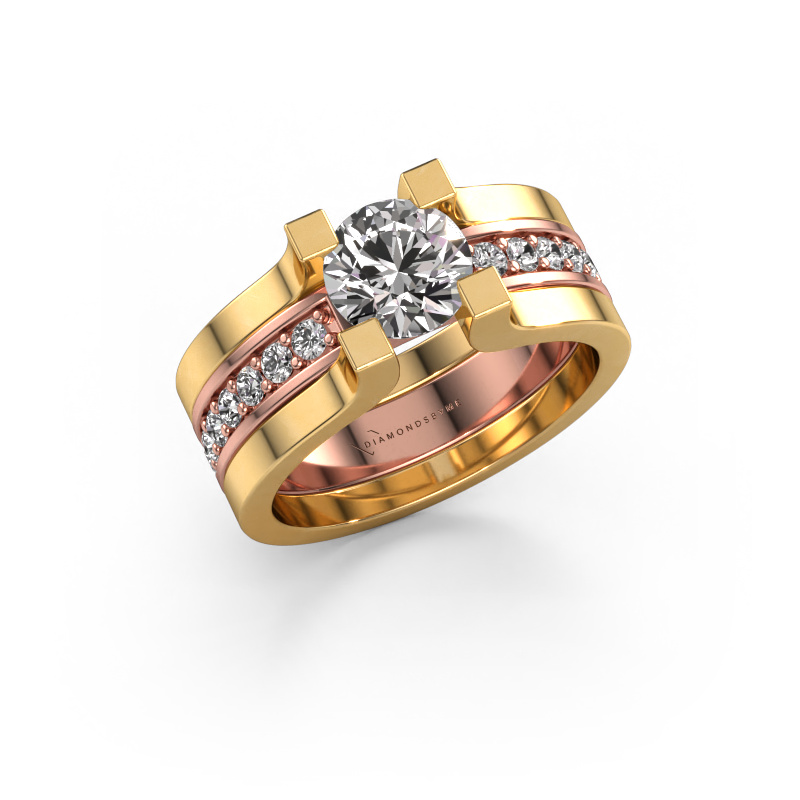 Image of Engagement ring Myrthe 585 rose gold Diamond 1.35 crt