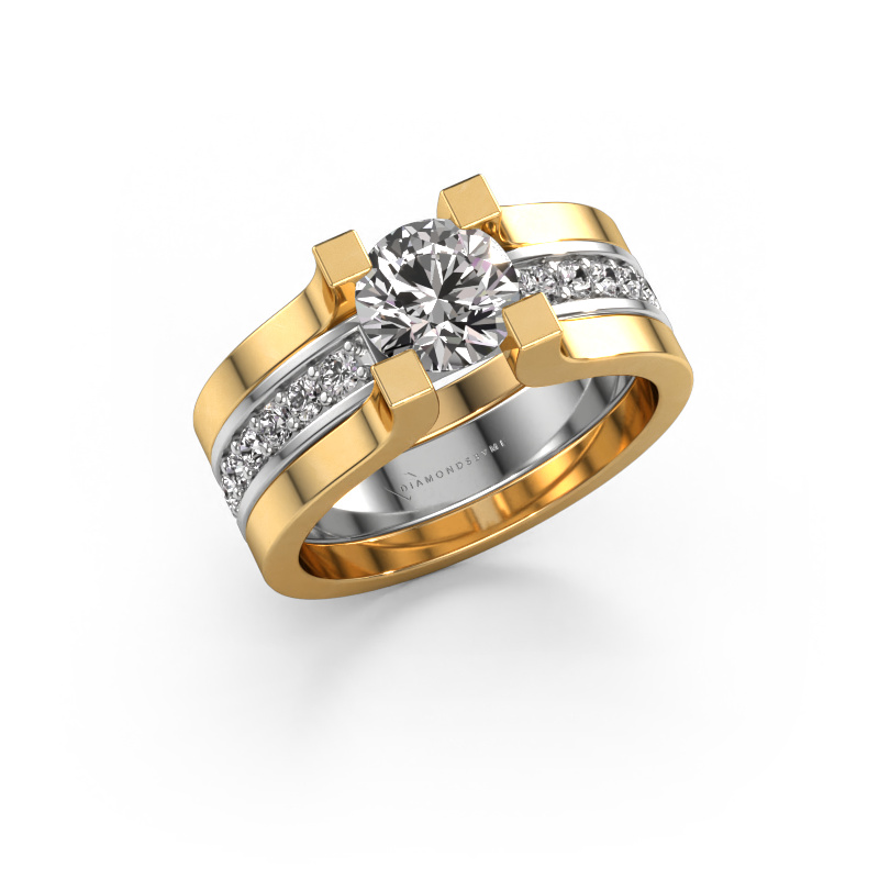 Bild von Verlobungsring Myrthe 585 Weißgold Diamant 1.35 crt
