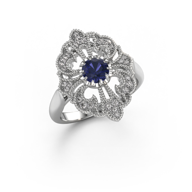 Image of Engagement ring Naida 585 white gold Sapphire 5 mm