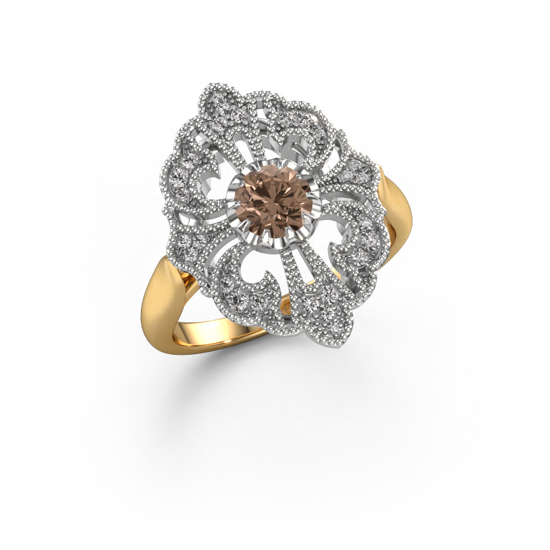 Bild von Verlobungsring Naida 585 Gold Braun Diamant 0.649 crt