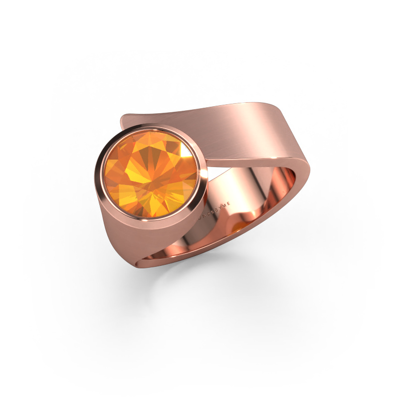 Bild von Ring Nakia 585 Roségold Citrin 8 mm