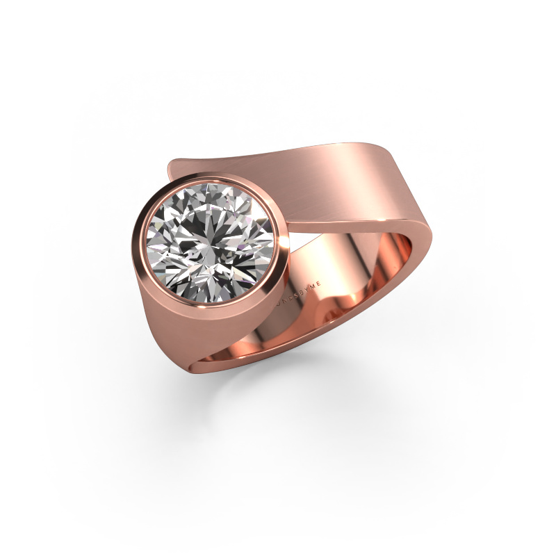 Image of Ring Nakia 585 rose gold Lab-grown diamond 2.00 crt