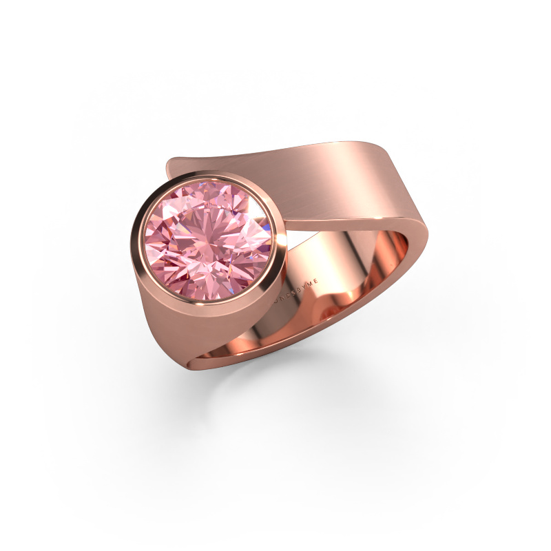 Bild von Ring Nakia 585 Roségold Rosa Labordiamant 8 mm