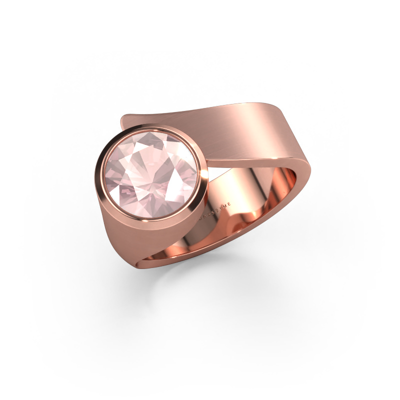 Image of Ring Nakia 585 rose gold Morganite champagne 8 mm