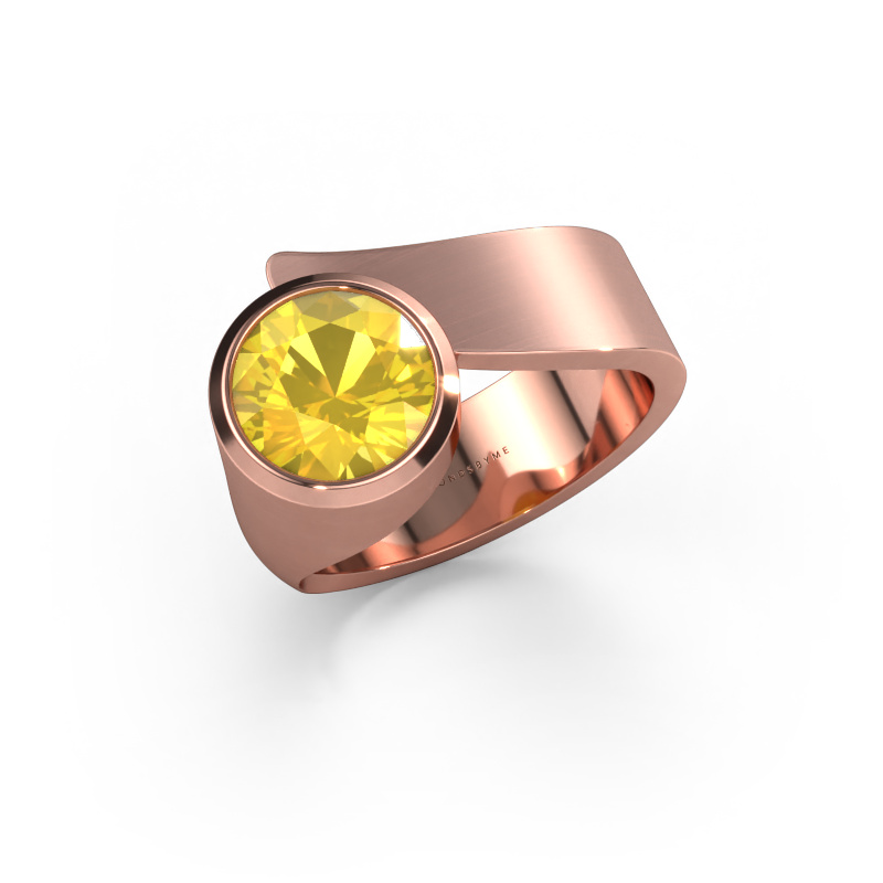 Bild von Ring Nakia 585 Roségold Gelb Saphir 8 mm