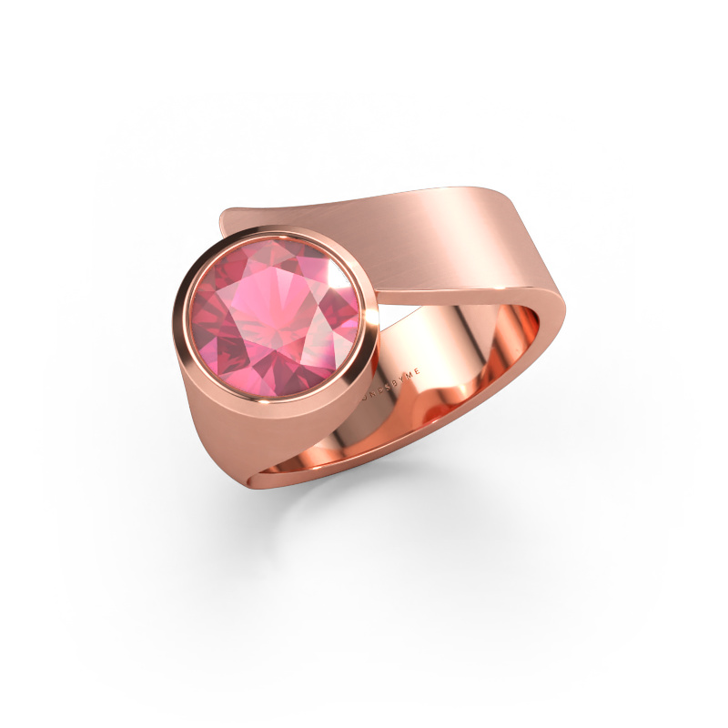 Bild av Ring Nakia 585 roséguld Rosa turmalin 8 mm