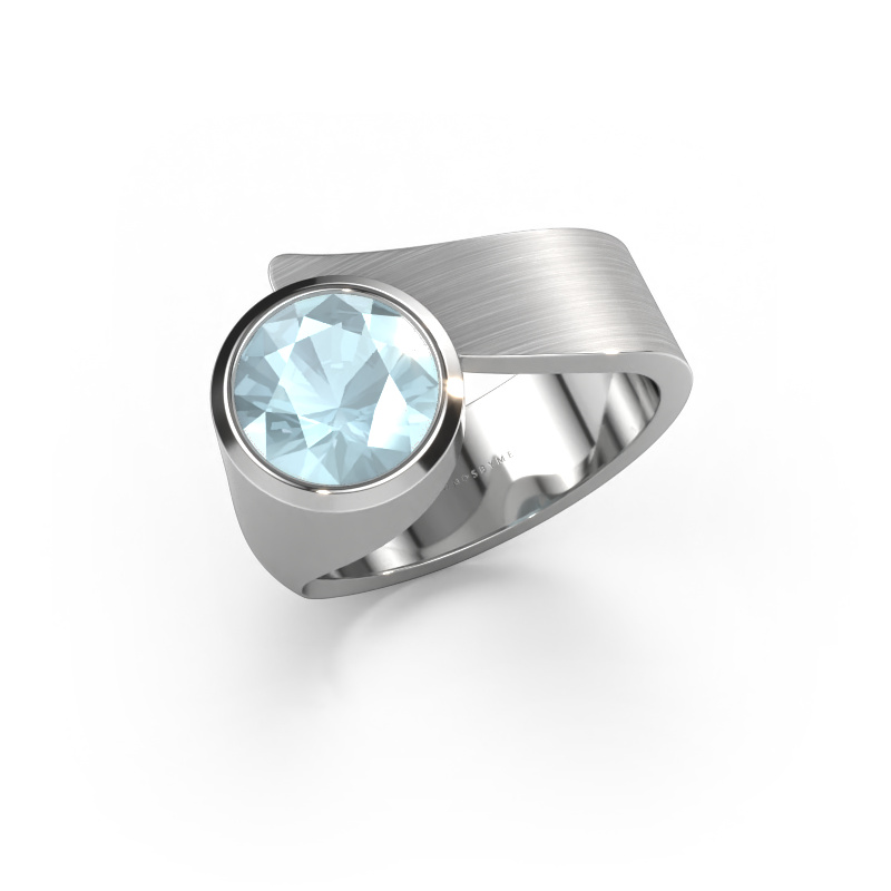 Bild von Ring Nakia 585 Weißgold Aquamarin 8 mm