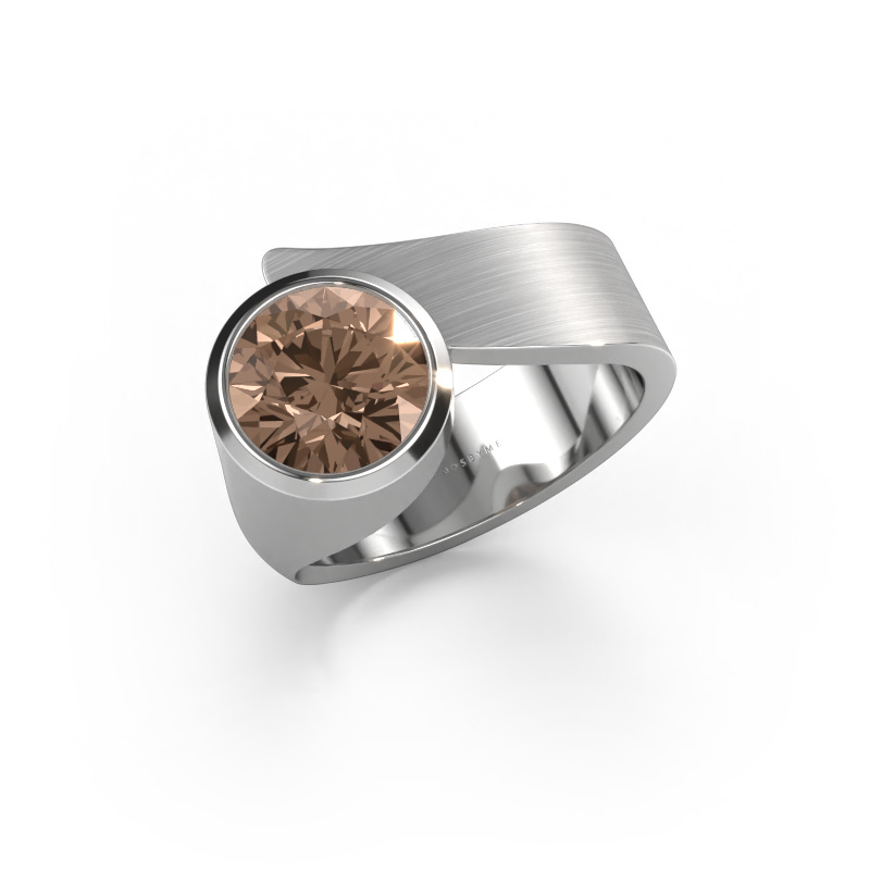 Image of Ring Nakia 585 white gold Brown diamond 2.00 crt