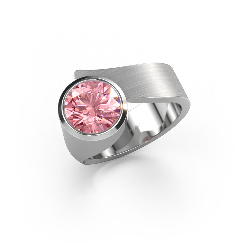 Image of Ring Nakia 950 platinum Pink lab grown diamond 8 mm