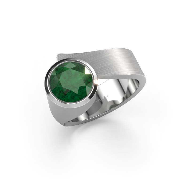 Image of Ring Nakia 950 platinum Emerald 8 mm