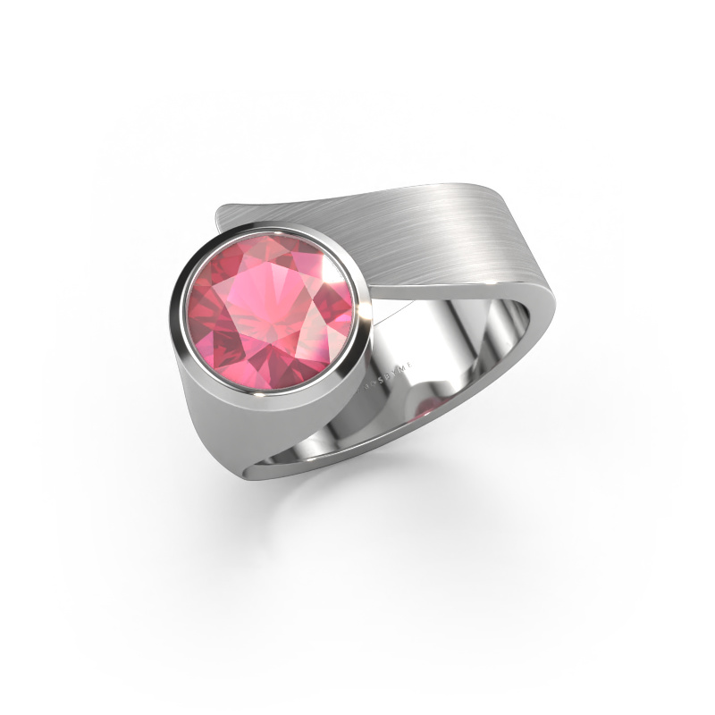 Afbeelding van Ring Nakia 585 witgoud Toermalijn pink 8 mm
