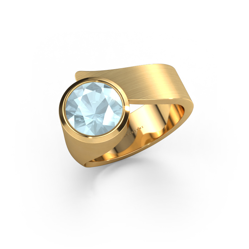Image of Ring Nakia 585 gold Aquamarine 8 mm