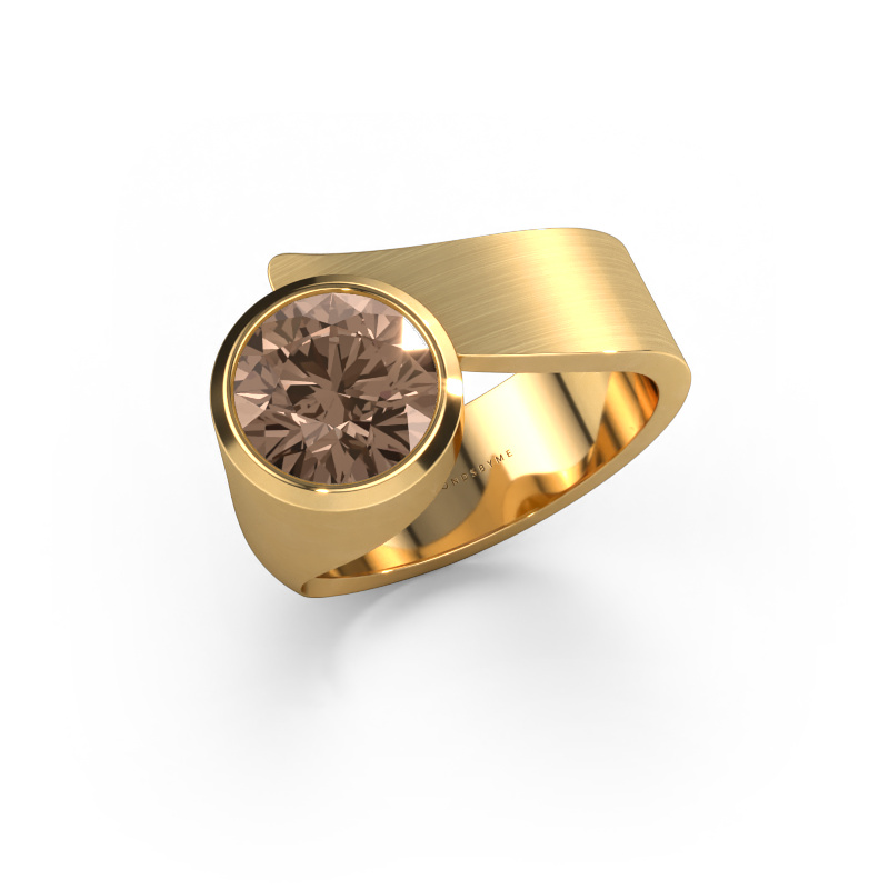 Image de Bague Nakia 585 or jaune Diamant brun 2.00 crt