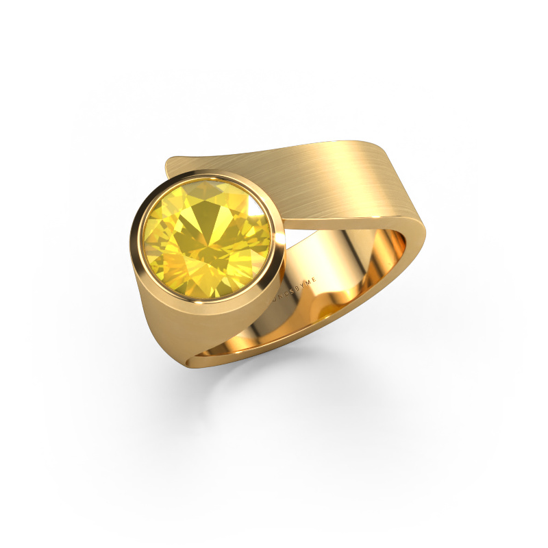 Image of Ring Nakia 585 gold Yellow sapphire 8 mm