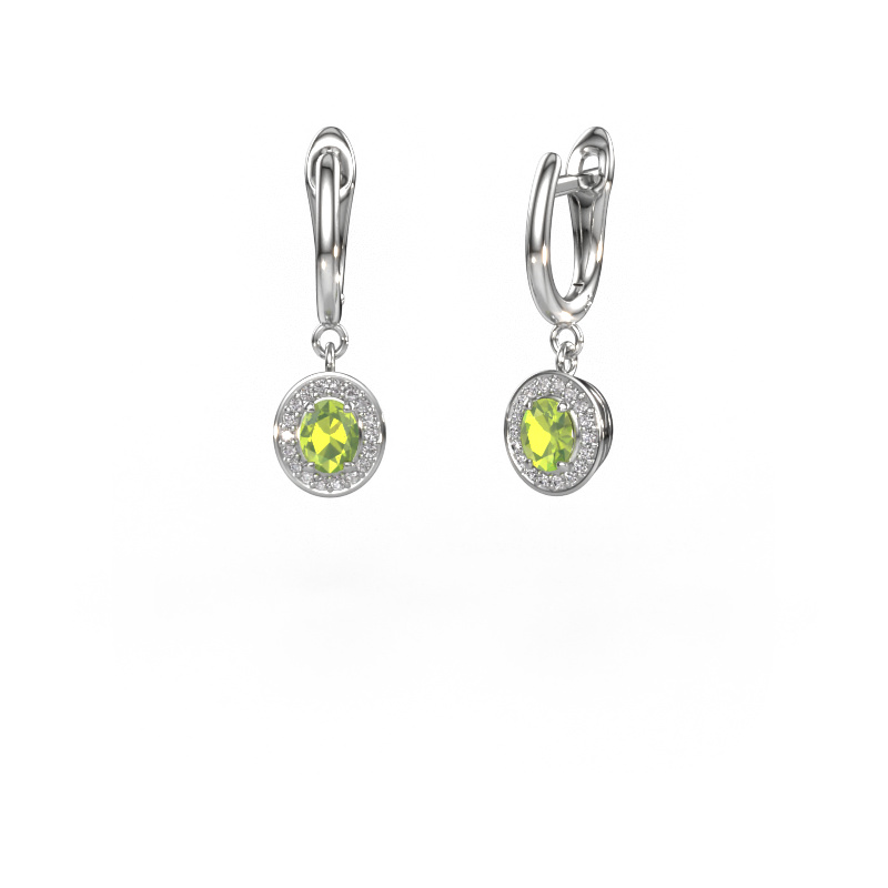 Bild von Ohrhänger Nakita 585 Weißgold Peridot 5x4 mm