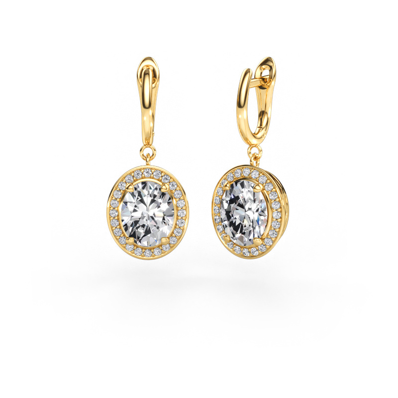 Bild av Hängande örhängen Nakita 585 gult guld Diamant 5.88 crt