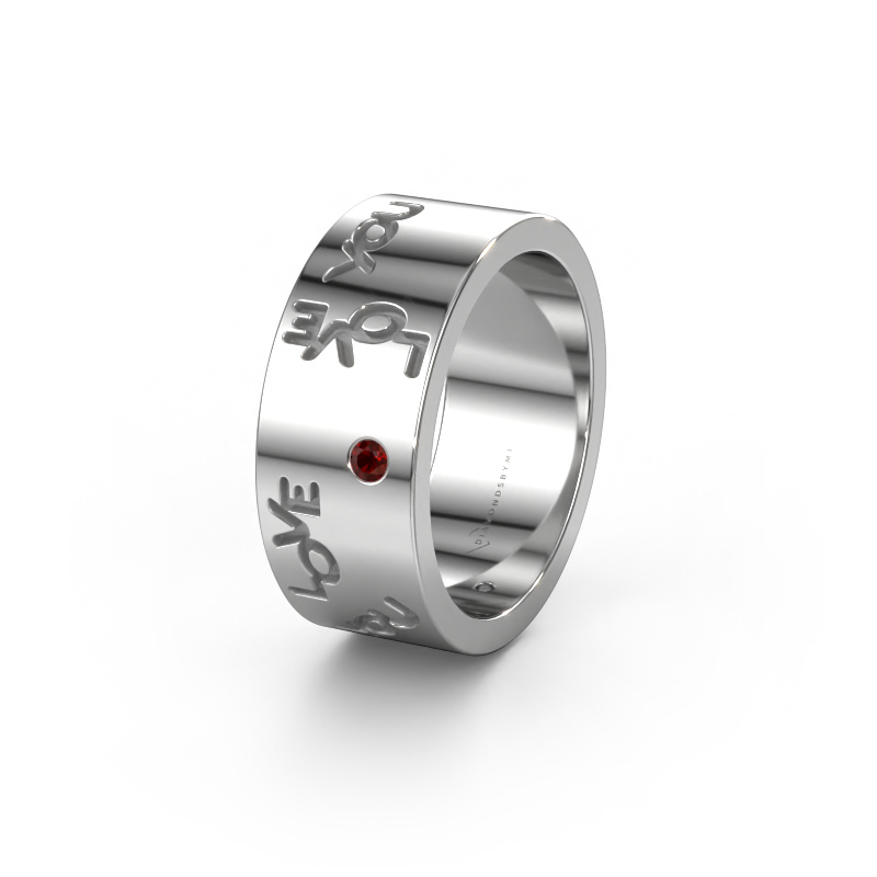 Afbeelding van Trouwring Namering 5 950 platina ±8x1.8 mm