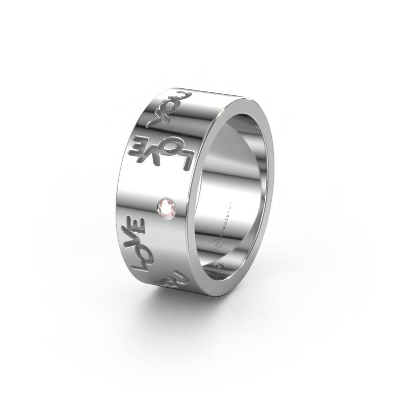 Afbeelding van Trouwring Namering 5 950 platina ±8x1.8 mm