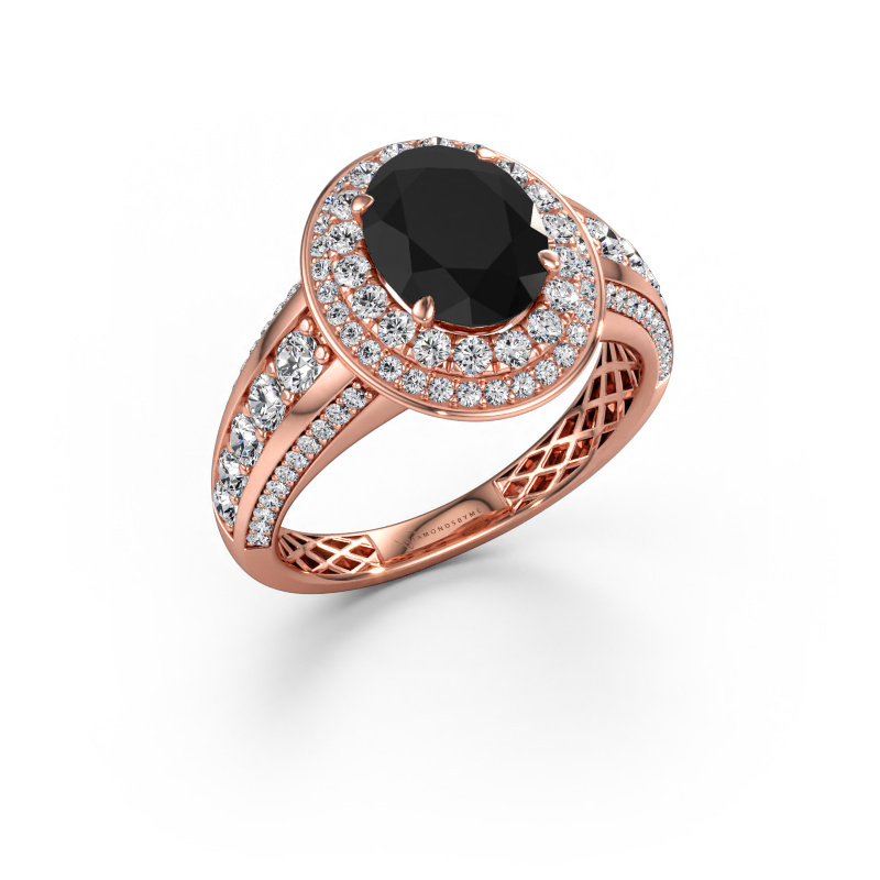 Immagine di Anello di fidanzamento Nancie 585 oro rosa Diamante nero 3.25 crt