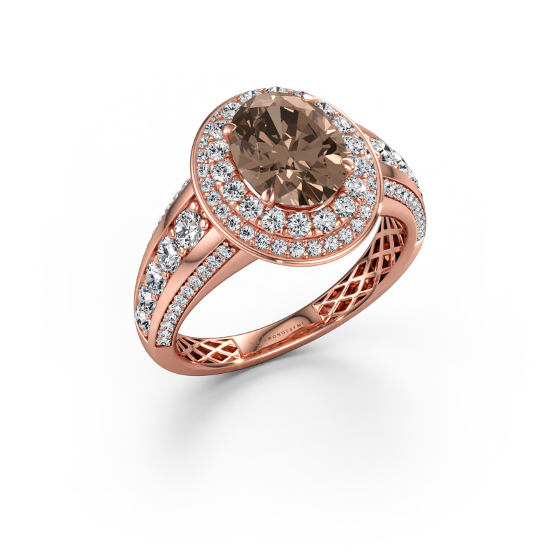 Image de Bague de fiançailles Nancie 585 or rose Diamant brun 2.89 crt